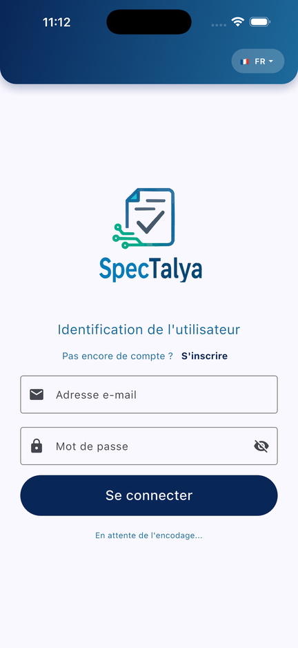 Écran de connexion