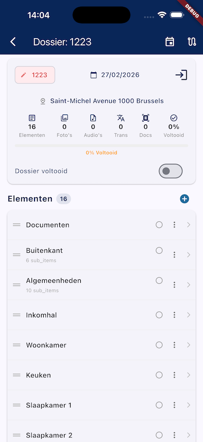 Lijst van inspectieelementen